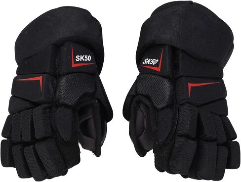 Drfeify Ice Roller Hockey Gloves, Comfortable Breathable Nylon Fabric EVA Foam Hockey Player Finger Protective Gloves (27.94cm / 11inch in Saudi Arabia