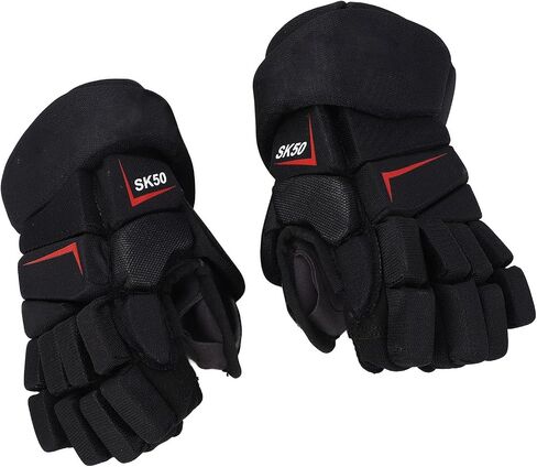 Drfeify Ice Roller Hockey Gloves, Comfortable Breathable Nylon Fabric EVA Foam Hockey Player Finger Protective Gloves (27.94cm / 11inch in Saudi Arabia