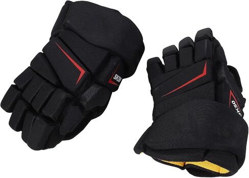 Drfeify Ice Roller Hockey Gloves, Comfortable Breathable Nylon Fabric EVA Foam Hockey Player Finger Protective Gloves (27.94cm / 11inch in Saudi Arabia