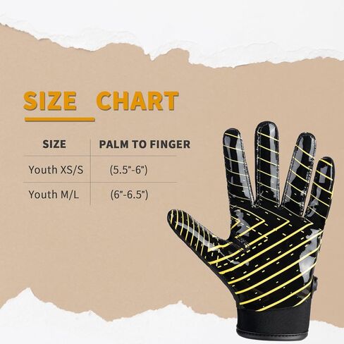 Youth Football Gloves, Super - Sticky Receiver Gloves for Kids Boasting Unbeatable Grip - The Perfect Present for Boys and Girls in Saudi Arabia