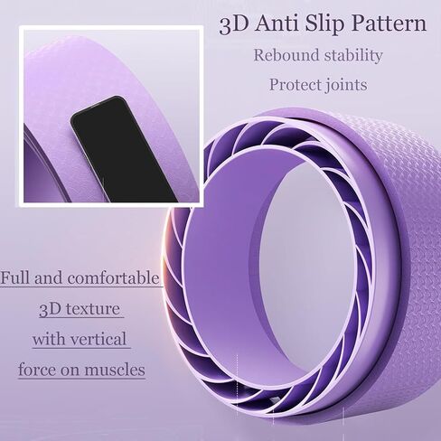 Curve magic wheel：Fit Prop Foam Padded Back Stretcher Wheel with Center Spine Cradle，Yoga Wheel for Improving Yoga Poses, Backbends Balance Stretching PainEssential high-value fitness tool in Saudi Arabia