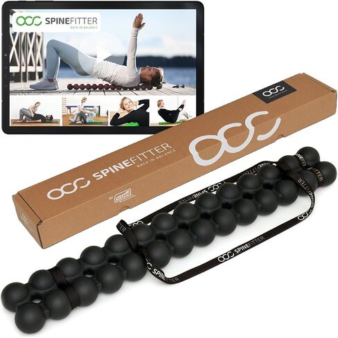 SPINEFITTER by SISSEL | Massage Device for Back & Balance | Back Trainer Relieves Tension & Blockages | Ideal for Pilates and Yoga | for Relaxation of The Spine | for Home & Professional (Black) in Saudi Arabia