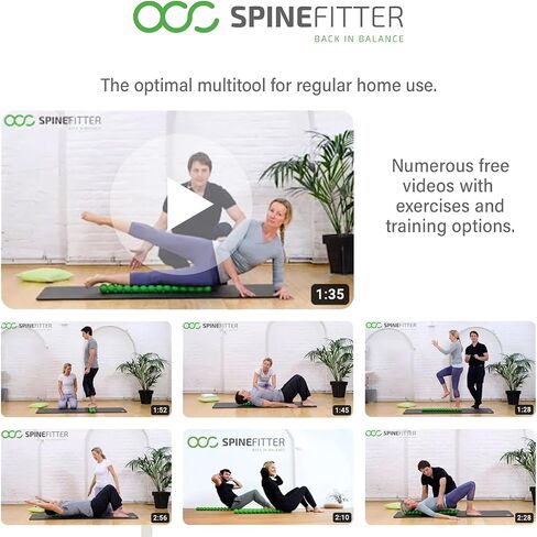 SPINEFITTER by SISSEL | Massage Device for Back & Balance | Back Trainer Relieves Tension & Blockages | Ideal for Pilates and Yoga | for Relaxation of The Spine | for Home & Professional (Black) in Saudi Arabia