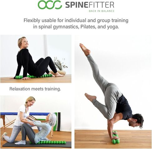 SPINEFITTER by SISSEL | Massage Device for Back & Balance | Back Trainer Relieves Tension & Blockages | Ideal for Pilates and Yoga | for Relaxation of The Spine | for Home & Professional (Black) in Saudi Arabia