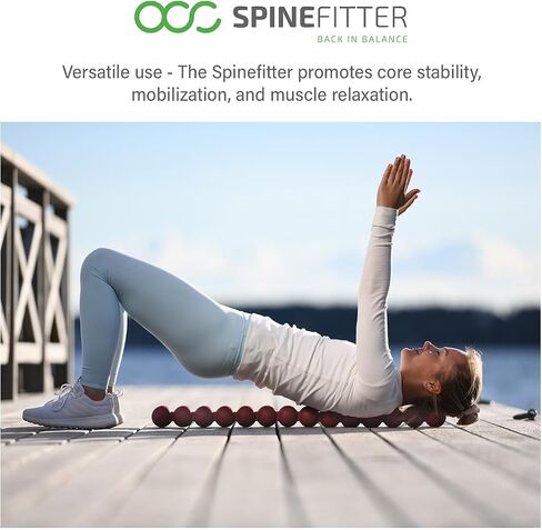 SPINEFITTER by SISSEL | Massage Device for Back & Balance | Back Trainer Relieves Tension & Blockages | Ideal for Pilates and Yoga | for Relaxation of The Spine | for Home & Professional (Black) in Saudi Arabia