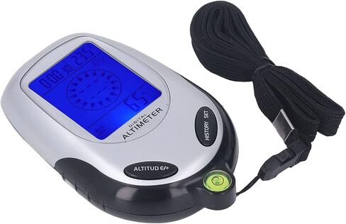 6 in 1 Altimeter Barometer Thermometer, Digital Display Multifunctional Outdoor Meter, Weather Forecast Clock with Electronic, ABS Material for Hiking Camping Mountaineering in Saudi Arabia
