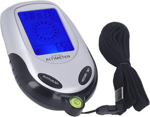 6 in 1 Altimeter Barometer Thermometer, Digital Display Multifunctional Outdoor Meter, Weather Forecast Clock with Electronic, ABS Material for Hiking Camping Mountaineering in Saudi Arabia