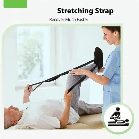 10 Loops Stretching Strap Yoga Strap for Home Workout, Exercise, Pilates and Gymnastics, Non-Elastic Stretch Bands for Women & Men in Saudi Arabia