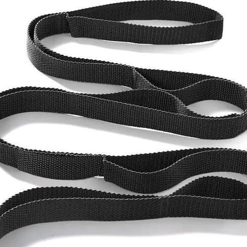 10 Loops Stretching Strap Yoga Strap for Home Workout, Exercise, Pilates and Gymnastics, Non-Elastic Stretch Bands for Women & Men in Saudi Arabia