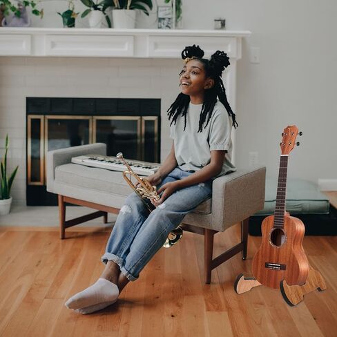 Foldable Violin Support Stand Portable Guitar Holder Bracket Lightweight Compact Design for Travel Live Performances Storage in Kuwait