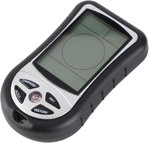 Digital Altimeter,8 in 1 Altimeter Hiking Thermometer with Lanyard Barometer Compass Weather Forecast for 2300 to 2950ft 350mbar to 1100mbar Hiking Outside in Saudi Arabia