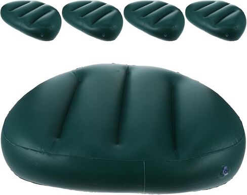 5pcs Kayak Seat Cushion: Boat Pad Fishing Cushion Inflatable Seat for Kayak Canoe Accessories Equipment Gear Dark Green in Saudi Arabia