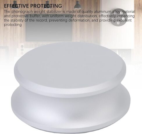 Goshyda Record Weight Stabilizer for Turntables | Enhances Sound Quality & Reduces Vibration | Universal Compatible with Most Turntables Fits Under Dust Cover (Silver) in Saudi Arabia