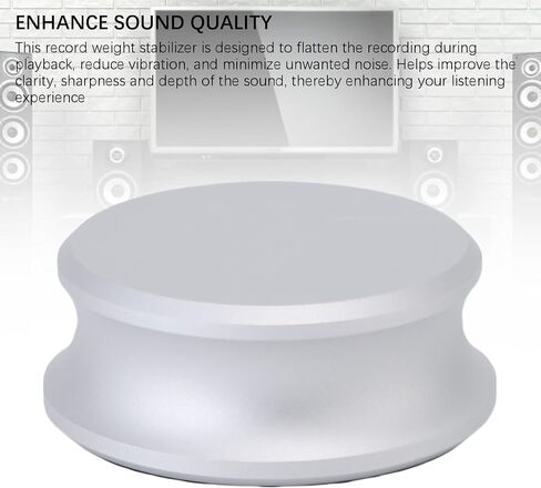 Goshyda Record Weight Stabilizer for Turntables | Enhances Sound Quality & Reduces Vibration | Universal Compatible with Most Turntables Fits Under Dust Cover (Silver) in Saudi Arabia