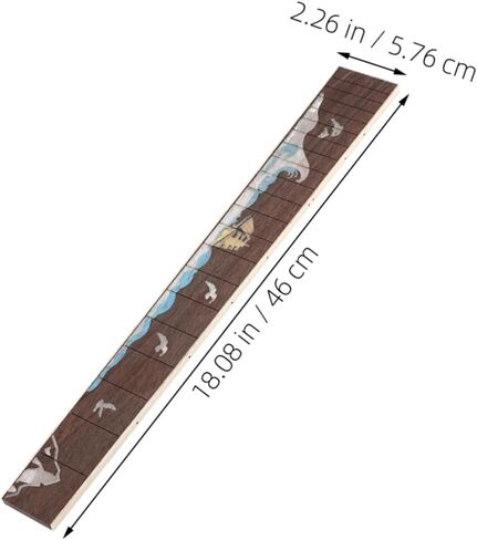 Guitar Neck Fingerboard Precision Crafted Fretboard for Electric Acoustic Guitar Ergonomic Design for Novices and Professionals Versatile Musical Style Coffee in Saudi Arabia