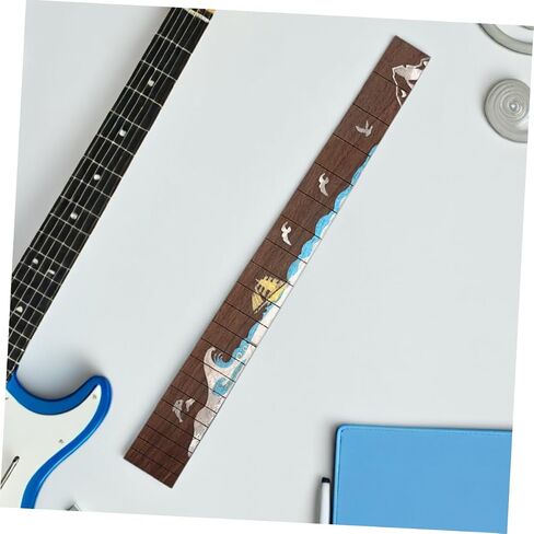 Guitar Neck Fingerboard Precision Crafted Fretboard for Electric Acoustic Guitar Ergonomic Design for Novices and Professionals Versatile Musical Style Coffee in Saudi Arabia