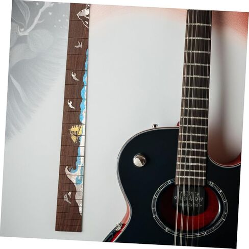 Guitar Neck Fingerboard Precision Crafted Fretboard for Electric Acoustic Guitar Ergonomic Design for Novices and Professionals Versatile Musical Style Coffee in Saudi Arabia