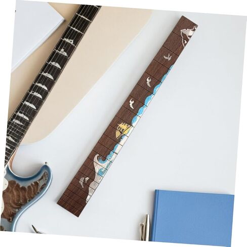 Guitar Neck Fingerboard Precision Crafted Fretboard for Electric Acoustic Guitar Ergonomic Design for Novices and Professionals Versatile Musical Style Coffee in Saudi Arabia