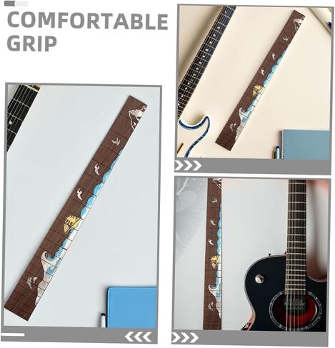 Guitar Neck Fingerboard Precision Crafted Fretboard for Electric Acoustic Guitar Ergonomic Design for Novices and Professionals Versatile Musical Style Coffee in Saudi Arabia