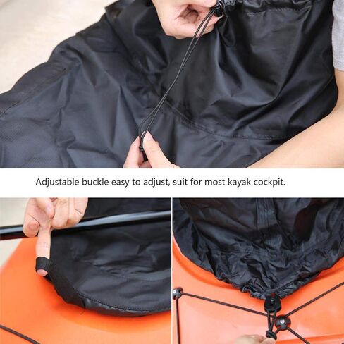 Kayak Spray Skirt Black Waterproof Cover Equipped for Water Sports in Saudi Arabia
