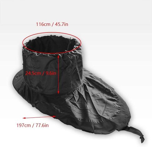 Kayak Spray Skirt Black Waterproof Cover Equipped for Water Sports in Saudi Arabia