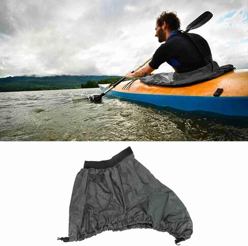 Kayak Spray Skirt, Adjustable Nylon Waterproof Cover Water Sports Accessories Boat Canoe Surf Cover for Kayaks (Grey) in Saudi Arabia