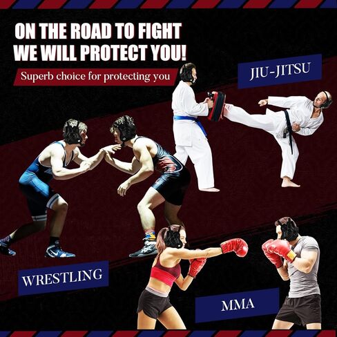 Wrestling Headgear Youth Kids Head Gear with MMA Cup Earguard for Men Youth Boxing MMA BJJ Jiu Jitsu in Saudi Arabia