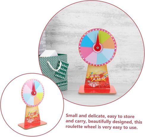 Hemoton Fortune Rotating Roulette Wheel Desktop Roulette for Events Carnival Game Prize Wheel Random Style in Saudi Arabia