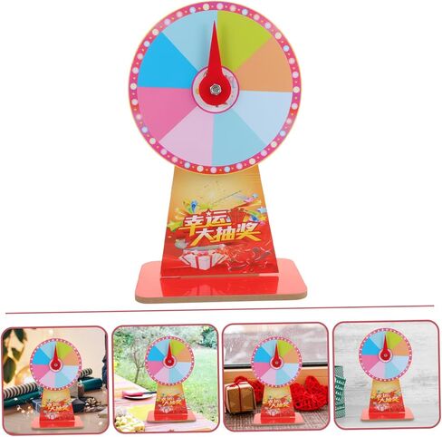 GALPADA Roulette Wheel Game for Parties 12-inch Rotating Plastic Fortune Wheel Fun Desktop Game for Events and Carnivals Random Style in Saudi Arabia