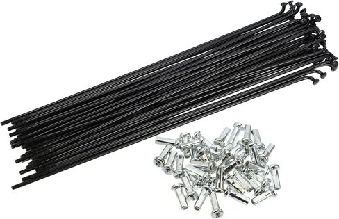 ACROPIX 40 قطعة 14G J Bend 168 مللي متر × 2 مللي متر المتحدث دراجة دراجة مع الحلمات الصلب الأسود قطع غيار السيارات in Saudi Arabia