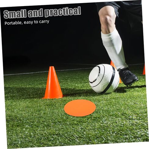 8pcs Football Training Discs Soccer Drill Equipment Digital Landmark Mat Versatile Flat Round Markers Sports Supplies in Saudi Arabia