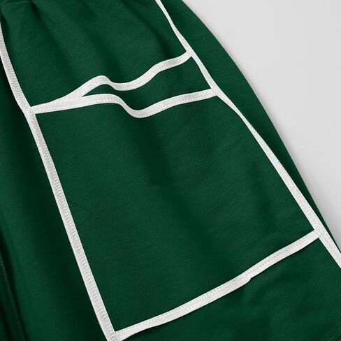 Womens Harem Pants High Elastic Waist Baggy Drawstring Palazzo Trouser with Pockets Color Block Lounge Sweatpants in Saudi Arabia