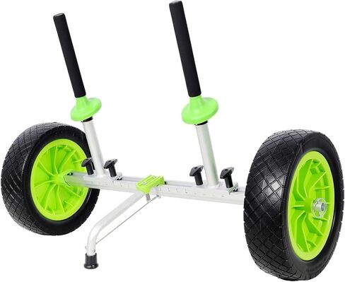 عربة كاياك للجلوس على القمة، عربة كاياك متينة قابلة للتركيب مع عجلات صلبة مقاس 12 بوصة، سعة 400 رطل، عرض قابل للتعديل، عربة زورق قابلة للفصل لزوارق الكاياك والزوارق وألواح التجديف والحصير العائمة in Kuwait