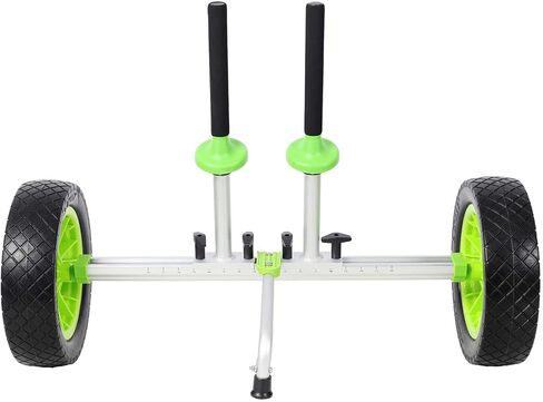 عربة كاياك للجلوس على القمة، عربة كاياك متينة قابلة للتركيب مع عجلات صلبة مقاس 12 بوصة، سعة 400 رطل، عرض قابل للتعديل، عربة زورق قابلة للفصل لزوارق الكاياك والزوارق وألواح التجديف والحصير العائمة in Kuwait