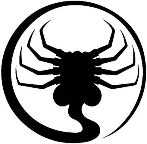 ملصق ALIENS MOVIE FACE HUGGER مقاس 4.5 بوصة يحمل شعار الفينيل لأجهزة الكمبيوتر المحمول ونافذة السيارة والكمبيوتر اللوحي ولوح التزلج - اللون الأسود in Kuwait