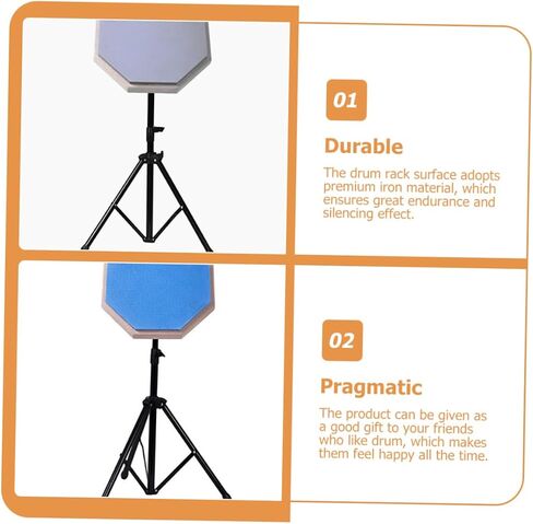 1 set Metal Tripod Dumb Drum Stand Height Practice Pad Rack Hold for Beginners Durable Drum Accessory for Percussion Instruments Includes Storage Bag in Saudi Arabia