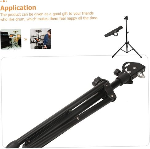 1 set Metal Tripod Dumb Drum Stand Height Practice Pad Rack Hold for Beginners Durable Drum Accessory for Percussion Instruments Includes Storage Bag in Saudi Arabia