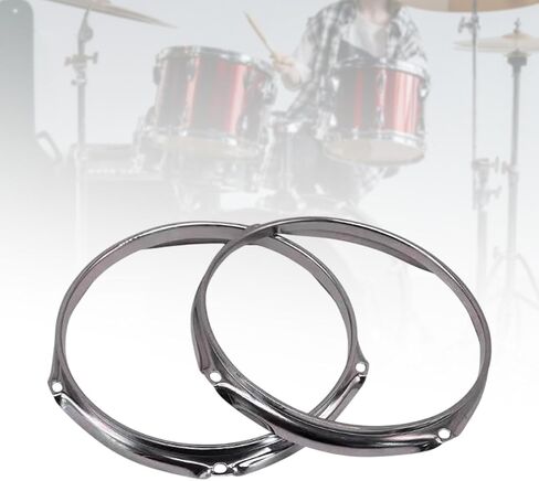 Bass Drum Hoops Snare Drum Batter 6 Hole Spare Part Percussion Instrument Components Practical Repair DIY for Upper and Lower- 12 inch in Saudi Arabia