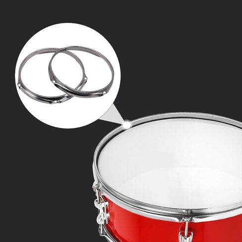 Bass Drum Hoops Snare Drum Batter 6 Hole Spare Part Percussion Instrument Components Practical Repair DIY for Upper and Lower- 12 inch in Saudi Arabia