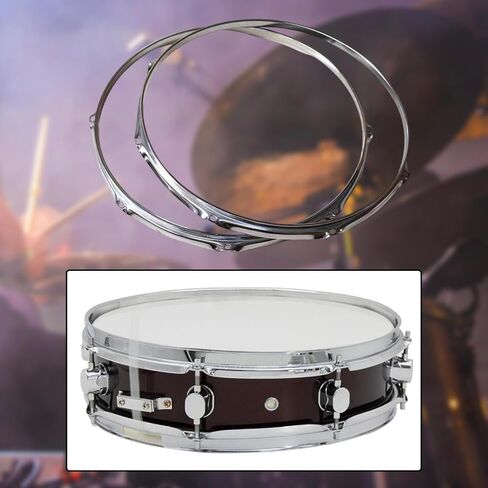 Bass Drum Hoops Snare Drum Batter 6 Hole Spare Part Percussion Instrument Components Practical Repair DIY for Upper and Lower- 12 inch in Saudi Arabia