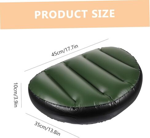 Portable Inflatable Boat Pad Seat Cushion High Grade PVC Breathable Ergonomic Design for Outdoor Drifting Kayak Use Reusable Washable Green in Saudi Arabia