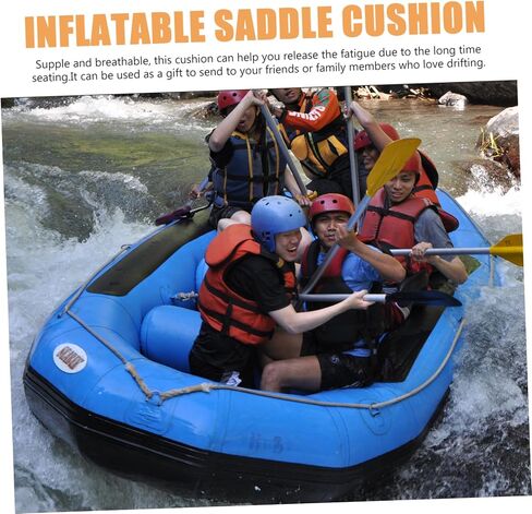 BESPORTBLE High Resilience Inflatable Saddle Cushion for Boats Water Rafting Seat Cushion Ergonomic Breathable Design Comfortable Wear Resistant for Drifting and Water Sports Enthusiasts in Saudi Arabia