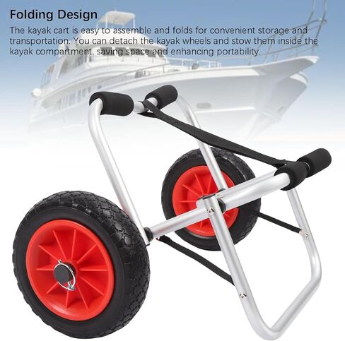 Aramox Kayak Cart Canoe Transport Carrier Dolly with 10 Inch Airless Tires and Foam Padding for Kayak Canoe Floats Beach Lake in Saudi Arabia