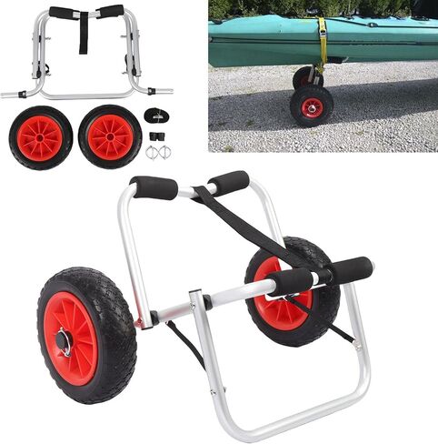 Aramox Kayak Cart Canoe Transport Carrier Dolly with 10 Inch Airless Tires and Foam Padding for Kayak Canoe Floats Beach Lake in Saudi Arabia