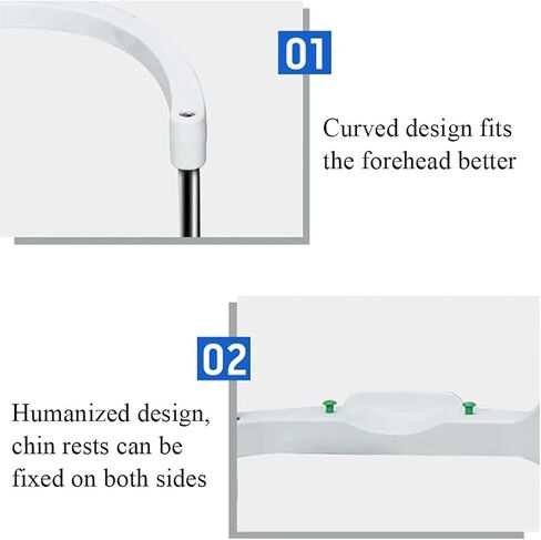 Optometry Lifting Chin Bracket, Optical Instrument Chin Rest with Adjustment Knob, Lifting Distance 0-95mm Adjustable, Durable and Rust-Proof Material, for Optical Shops, Vision Care Center in Saudi Arabia