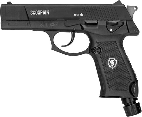 لانسر مسدس مقذوف الفلفل التكتيكي 0.5 عيار ثاني أكسيد الكربون غير ارتدادي للدفاع عن النفس - سلاح فتاك أقل للحماية الشخصية - مجموعة كاملة مع اثنين من الأكواب (العقرب) in Kuwait