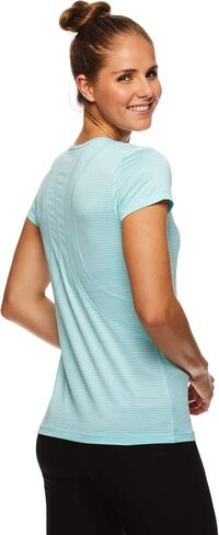 Reebok Womens Mini Burnout Basic T-Shirt R366 S, Blue, Small in Saudi Arabia