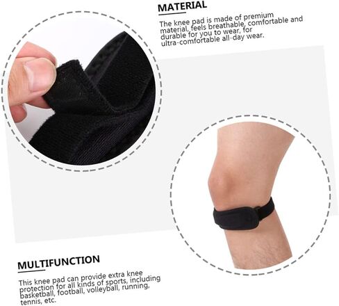 minkissy 2pcs Patella Tendon Strap Guard Support Brace for Knee Running Basketball and Outdoor Sports Breathable and Shockproof Design Unisex in Saudi Arabia