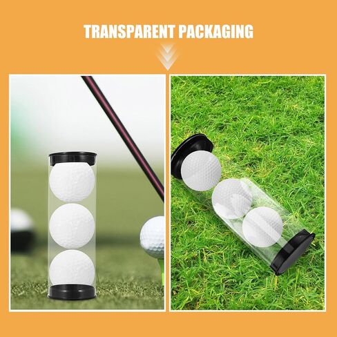 6pcs Golf Ball Holder Tube - Reusable Transparent Golf Ball Round Organizer Tube PVC Packing Containers for Outdoor Training in Saudi Arabia