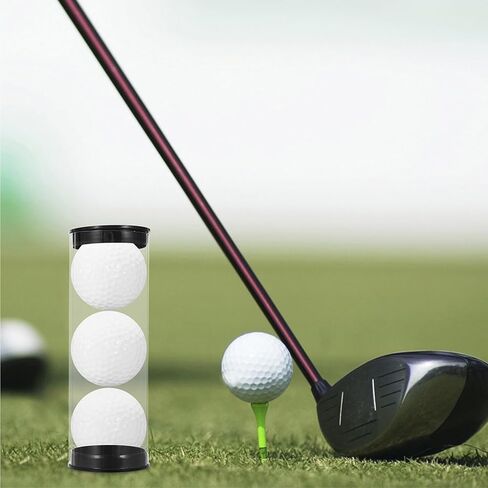 6pcs Golf Ball Holder Tube - Reusable Transparent Golf Ball Round Organizer Tube PVC Packing Containers for Outdoor Training in Saudi Arabia